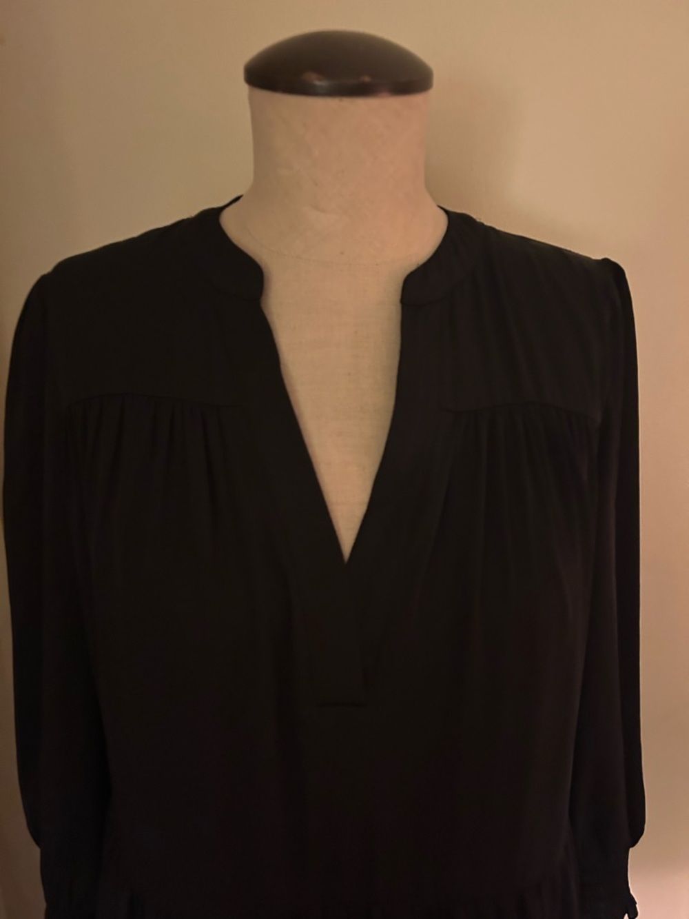 Express Black Long Sleeve Tiered Maxi Dress - Picture 4 of 6